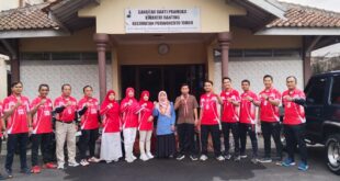 Kak Emy Harjati Lepas Kontingen Bola Voli Kwarran Purwokerto Timur Menuju Final Ka Kwarcab Cup 2026
